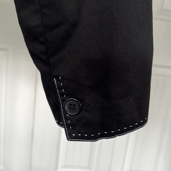 Glensport Collection, Black Blazer with White Stitch Decorative Trim, Size 14 - Picture 6 of 9